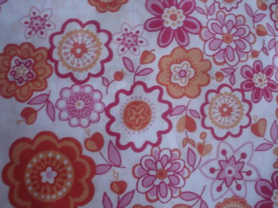 Tissu Liberty Lauren orange et rose