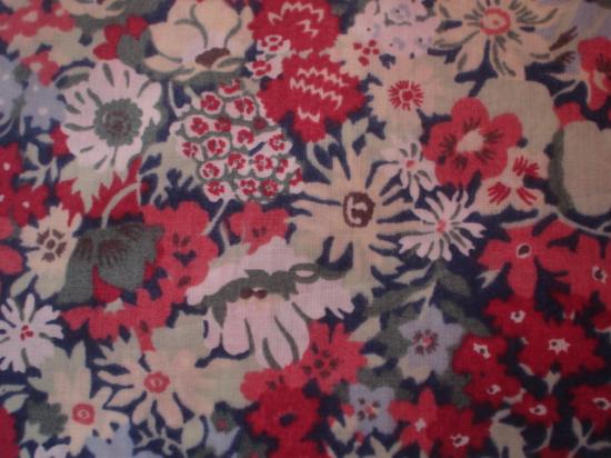 Tissu Liberty Thorpe rouge et bleu