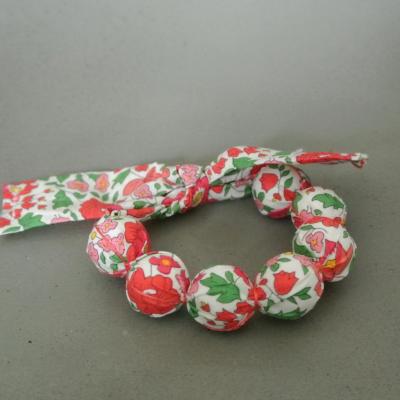 Bracelet boules en Liberty D’Anjo