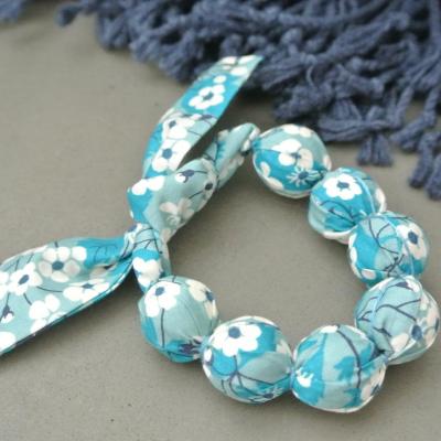 Bracelet boules en Liberty Mitsi