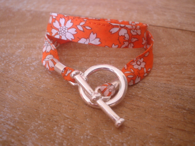 Bracelet ruban Capel orange